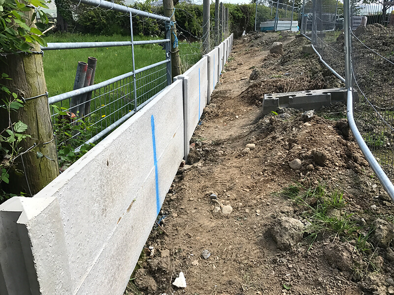 Concrete base panels